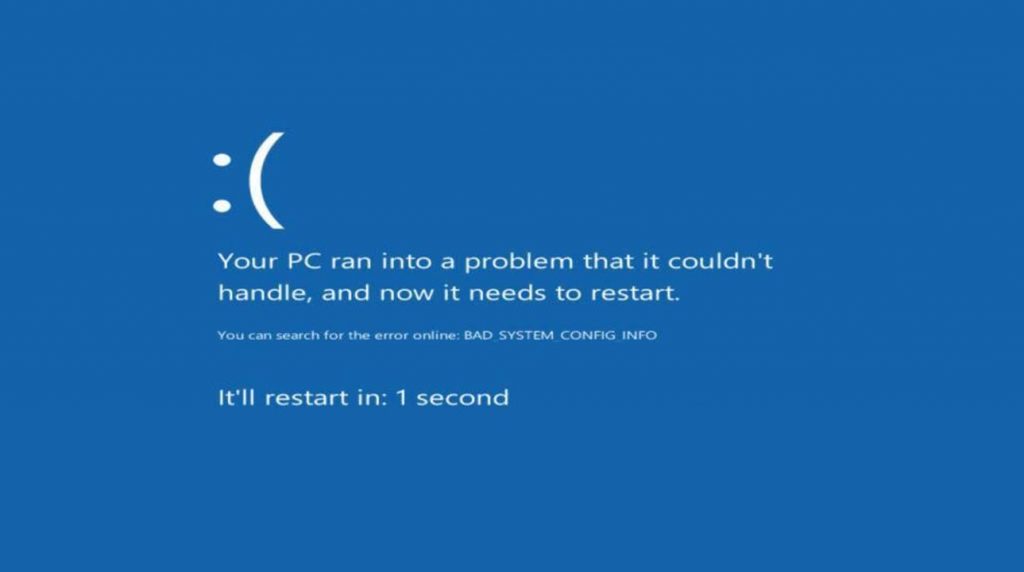 Bad System Config Info Error In Windows 10/8/7 Fix