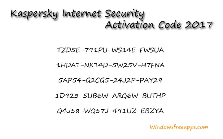 kaspersky internet security activation code free
