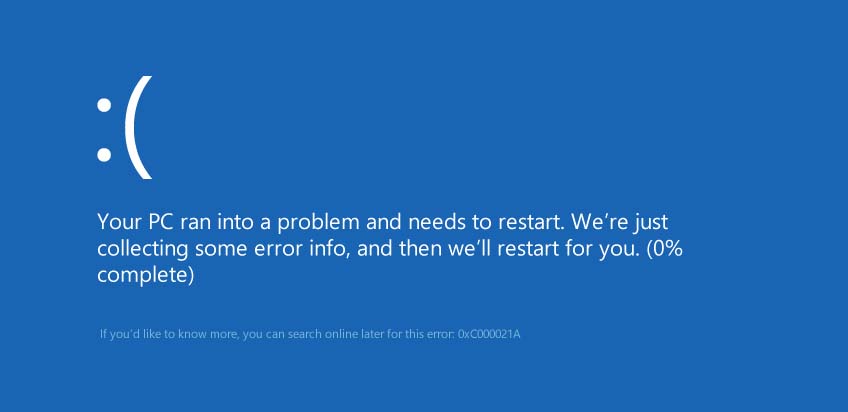 Fix: Error 0xc000021a in Windows 10/8
